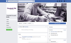 Screenshot of Threshold Focused Media's Facebook page