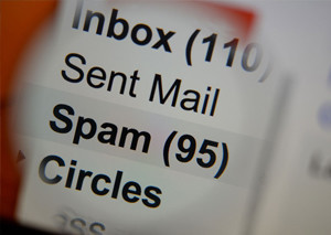 gmail inbox close up displaying inbox, sent mail, spam, and circles